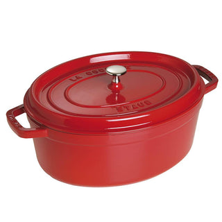 Staub Oval Cocotte cast iron pot 37 cm Staub Cherry red - Buy now on ShopDecor - Discover the best products by STAUB design