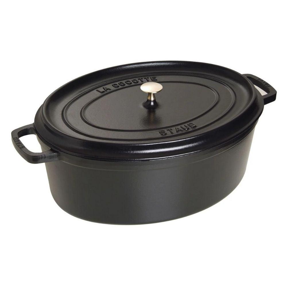 Staub Oval Cocotte cast iron pot 41 cm Black
