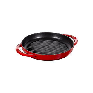 Staub Pure Grill Round medium pan cast iron diam.26 cm Staub Cherry red - Buy now on ShopDecor - Discover the best products by STAUB design