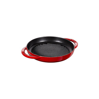 Staub Pure Grill Round small pan cast iron diam.22 cm Staub Cherry red - Buy now on ShopDecor - Discover the best products by STAUB design
