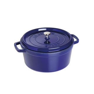 Staub Round Cocotte cast iron pot diam.22 cm Blue - Buy now on ShopDecor - Discover the best products by STAUB design