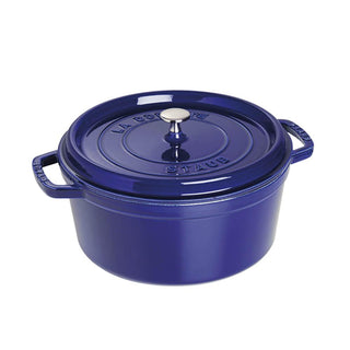 Staub Round Cocotte cast iron pot diam.28 cm Blue - Buy now on ShopDecor - Discover the best products by STAUB design