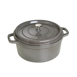 Staub Round Cocotte cast iron pot diam.28 cm Staub Graphite grey - Buy now on ShopDecor - Discover the best products by STAUB design