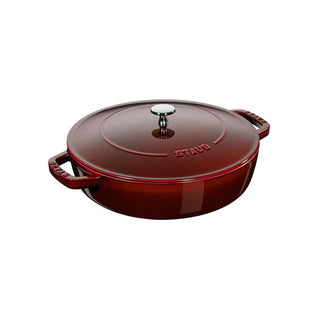 Staub Skillet with Chistera Drop-Structure diam.24 cm Staub Grenadine red - Buy now on ShopDecor - Discover the best products by STAUB design
