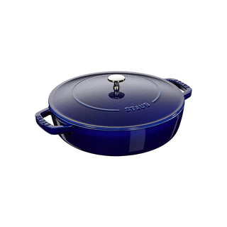 Staub Skillet with Chistera Drop-Structure diam.24 cm Blue - Buy now on ShopDecor - Discover the best products by STAUB design