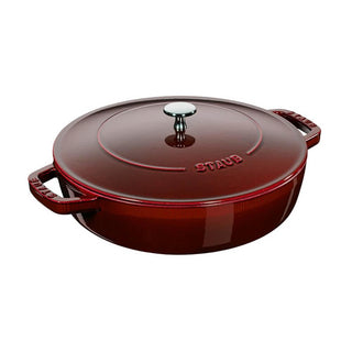 Staub Skillet with Chistera Drop-Structure diam.28 cm Staub Grenadine red - Buy now on ShopDecor - Discover the best products by STAUB design