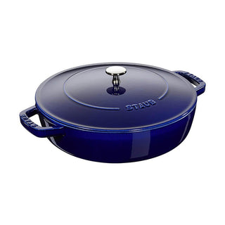 Staub Skillet with Chistera Drop-Structure diam.28 cm Blue - Buy now on ShopDecor - Discover the best products by STAUB design
