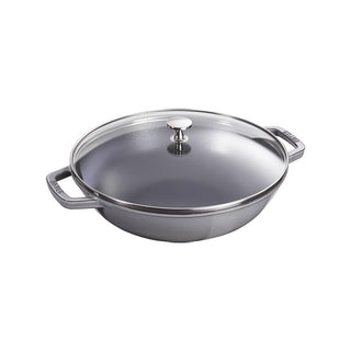 Staub Wok with glass lid diam.37 cm Staub Graphite grey - Buy now on ShopDecor - Discover the best products by STAUB design