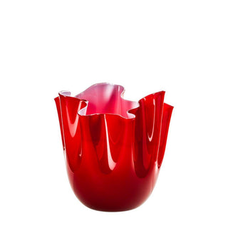 Venini Fazzoletto Bicolore 700.04 vase h. 13.5 cm. Venini Fazzoletto Red Inside Opaque Pink - Buy now on ShopDecor - Discover the best products by VENINI design