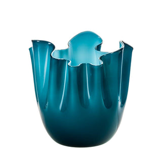 Venini Fazzoletto Bicolore 700.02 vase h. 24 cm. Venini Fazzoletto Horizon Inside Aquamarine - Buy now on ShopDecor - Discover the best products by VENINI design