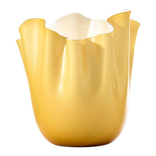 Venini Fazzoletto Bicolore 700.00 vase h. 31 cm. Venini Fazzoletto Amber Inside Milk White - Buy now on ShopDecor - Discover the best products by VENINI design