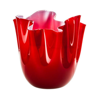 Venini Fazzoletto Bicolore 700.00 vase h. 31 cm. Venini Fazzoletto Red Inside Opaque Pink - Buy now on ShopDecor - Discover the best products by VENINI design