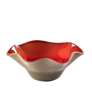 Venini Fazzoletto 700.07 centerpiece grey/ox blood red diam. 18 cm. - Buy now on ShopDecor - Discover the best products by VENINI design