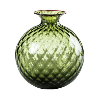 Venini Monofiori Balloton 100.29 vase h. 24.5 cm. Venini Monofiore Balloton Apple Green Thread Red - Buy now on ShopDecor - Discover the best products by VENINI design
