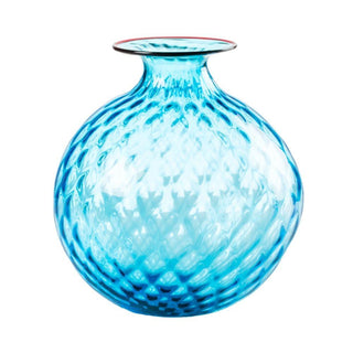 Venini Monofiori Balloton 100.29 vase h. 24.5 cm. Venini Monofiore Balloton Aquamarine Thread Red - Buy now on ShopDecor - Discover the best products by VENINI design