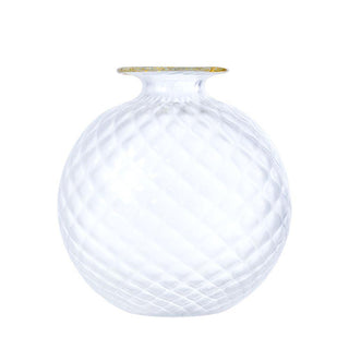 Venini Frozen Monofiori Balloton 100.18 vase crystal-crystal gold leaf thread sandblasted h. 20.5 cm. - Buy now on ShopDecor - Discover the best products by VENINI design