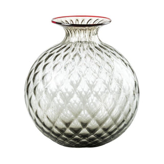 Venini Monofiori Balloton 100.29 vase h. 24.5 cm. Venini Monofiore Balloton Grey Thread Red - Buy now on ShopDecor - Discover the best products by VENINI design