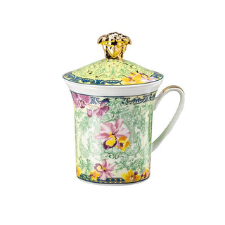 Versace meets Rosenthal 30 Years Mug Collection D. V. Floralia mug with lid - Buy now on ShopDecor - Discover the best products by VERSACE HOME design