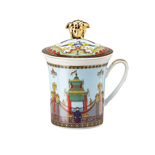 Versace meets Rosenthal 30 Years Mug Collection Marco Polo mug with lid - Buy now on ShopDecor - Discover the best products by VERSACE HOME design