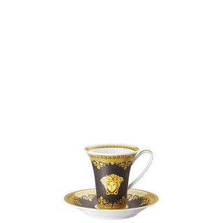 Versace meets Rosenthal I Love Baroque High coffee cup and saucer black - Buy now on ShopDecor - Discover the best products by VERSACE HOME design