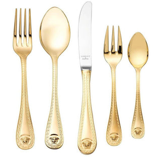 Versace meets Rosenthal Medusa Cutlery Dessert fork plated - Buy now on ShopDecor - Discover the best products by VERSACE HOME design