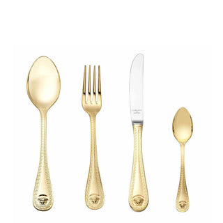 Versace meets Rosenthal Medusa Cutlery Set of 4 cutlery plated Gold - Buy now on ShopDecor - Discover the best products by VERSACE HOME design