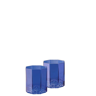 Versace meets Rosenthal Medusa Lumière Rhapsody Set 2 whisky glass Versace Transparent cobalt blue - Buy now on ShopDecor - Discover the best products by VERSACE HOME design
