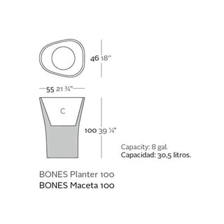 Vondom Bones vase h.100 cm white by L & R Palomba - Buy now on ShopDecor - Discover the best products by VONDOM design