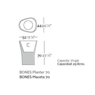 Vondom Bones vase h.70 cm white by L & R Palomba - Buy now on ShopDecor - Discover the best products by VONDOM design
