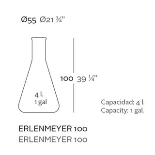 Vondom Chemistubes Erlenmeyer vase for indoor h.100 cm - Buy now on ShopDecor - Discover the best products by VONDOM design