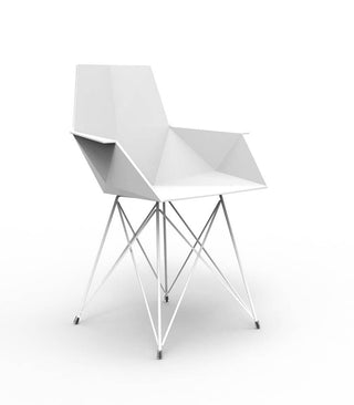 Vondom Faz small armchair painted metal legs by Ramón Esteve Vondom White - Buy now on ShopDecor - Discover the best products by VONDOM design