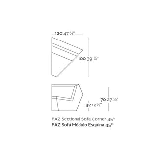 Vondom Faz sofa corner module 45° white by Ramón Esteve - Buy now on ShopDecor - Discover the best products by VONDOM design