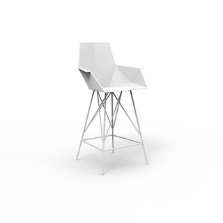 Vondom Faz stool with armrests h. seat 66 cm. by Ramón Esteve Vondom White - Buy now on ShopDecor - Discover the best products by VONDOM design