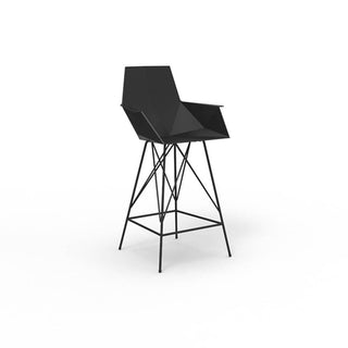 Vondom Faz stool with armrests h. seat 66 cm. by Ramón Esteve Vondom Black - Buy now on ShopDecor - Discover the best products by VONDOM design