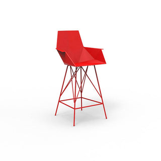 Vondom Faz stool with armrests h. seat 66 cm. by Ramón Esteve Vondom Red - Buy now on ShopDecor - Discover the best products by VONDOM design