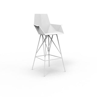 Vondom Faz stool with armrests h. seat 75 cm. by Ramón Esteve Vondom White - Buy now on ShopDecor - Discover the best products by VONDOM design