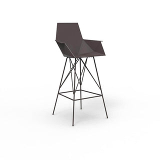 Vondom Faz stool with armrests h. seat 75 cm. by Ramón Esteve Vondom Bronze - Buy now on ShopDecor - Discover the best products by VONDOM design