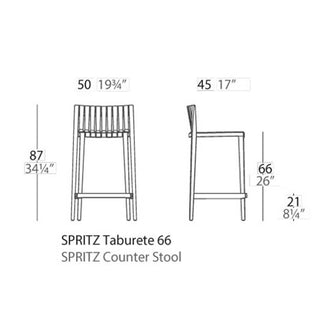 Vondom Spritz stool h. seat 66 cm. by Archirivolto - Buy now on ShopDecor - Discover the best products by VONDOM design