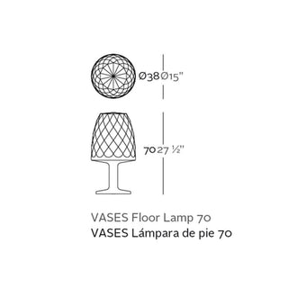 Vondom Vases floor lamp h.70 cm LED bright white by JM Ferrero - Buy now on ShopDecor - Discover the best products by VONDOM design