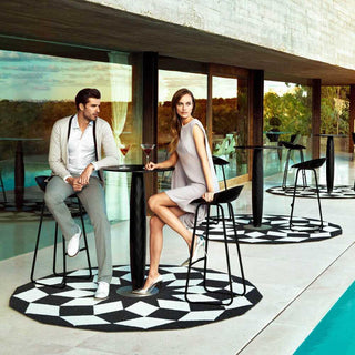 Vondom Vases table with stainless steel base and round top HPL diam.70 cm - Buy now on ShopDecor - Discover the best products by VONDOM design
