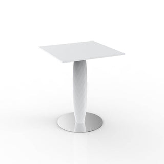 Vondom Vases table with stainless steel base and square top HPL 70x 70 cm Vondom White - Buy now on ShopDecor - Discover the best products by VONDOM design