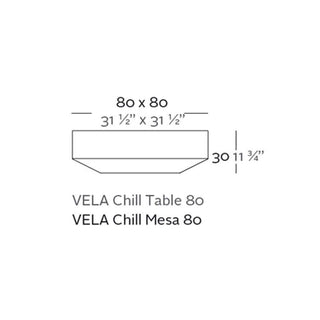 Vondom Vela Chill low table 80 cm white by Ramón Esteve - Buy now on ShopDecor - Discover the best products by VONDOM design