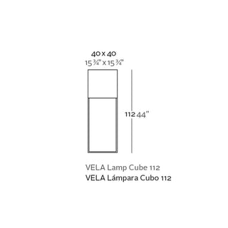 Vondom Vela Cubo floor lamp 112 cm white by Ramón Esteve - Buy now on ShopDecor - Discover the best products by VONDOM design