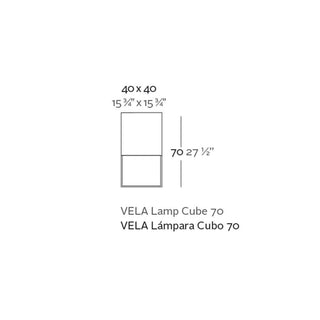 Vondom Vela Cubo floor lamp 70 cm white by Ramón Esteve - Buy now on ShopDecor - Discover the best products by VONDOM design