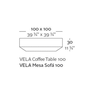 Vondom Vela low table 100x100 cm by Ramón Esteve - Buy now on ShopDecor - Discover the best products by VONDOM design
