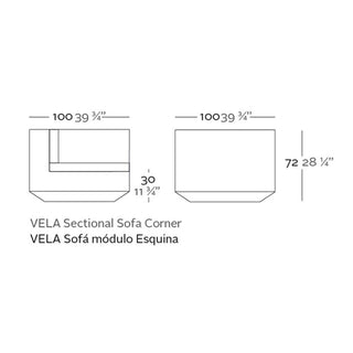 Vondom Vela sofa corner module 90° by Ramón Esteve - Buy now on ShopDecor - Discover the best products by VONDOM design