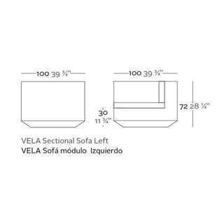 Vondom Vela sofa left-hand end module by Ramón Esteve - Buy now on ShopDecor - Discover the best products by VONDOM design