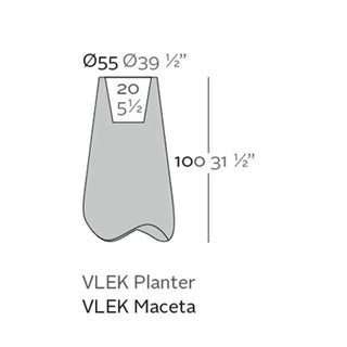 Vondom Vlek vase h.100 cm polyethylene by Karim Rashid - Buy now on ShopDecor - Discover the best products by VONDOM design