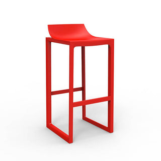 Vondom Wall Street stool h.seat 76 cm by Eugeni Quitllet Vondom Red - Buy now on ShopDecor - Discover the best products by VONDOM design