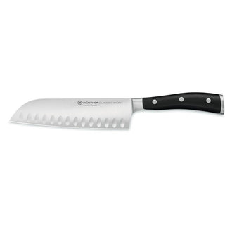 Wusthof Classic Ikon santoku knife with hollow edge 17 cm. black - Buy now on ShopDecor - Discover the best products by WÜSTHOF design